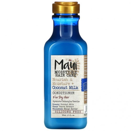 Maui Moisture, 헤어 케어, 영양 및 수분 공급 + 코코넛 밀크 컨디셔너, 건조한 모발용, 385ml(13fl oz)