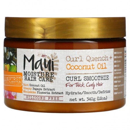 Maui Moisture, Curl Quench + Coconut Oil, Curl Smoothie, 12 oz (340 g)