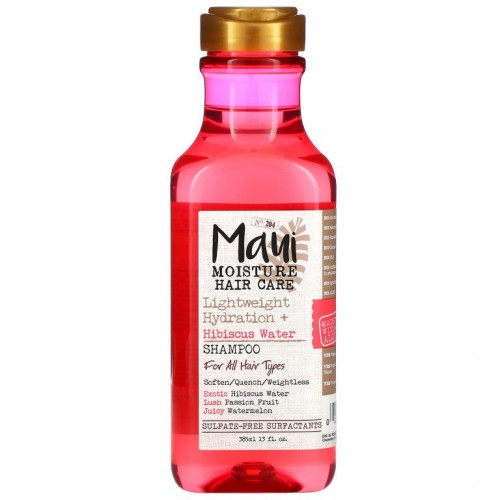 Maui Moisture, Hair Care, Lightweight Hydration + Hibiscus Water Shampoo, For All Hair Types, 13 fl oz (385 ml)