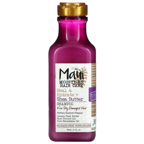 Maui Moisture, Heal & Hydrate + Shea Butter, Shampoo, For Dry, Damaged Hair , 13 fl oz (385 ml)