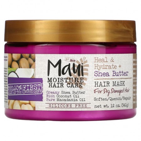 Maui Moisture, 치유 & 보습 + 시어버터 헤어 마스크, 340g(12oz)