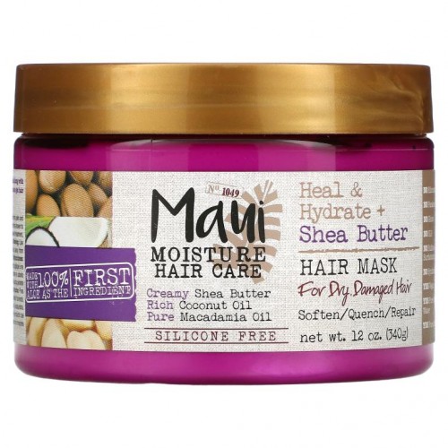 Maui Moisture, 치유 & 보습 + 시어버터 헤어 마스크, 340g(12oz)