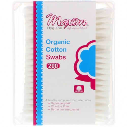 Maxim Hygiene Products, 유기농 면봉, 200개입