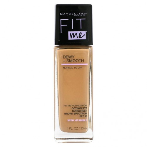 Maybelline, 핏 미, 듀이 + 스무스 파운데이션, 125 누드 베이지, 1fl oz(30ml)