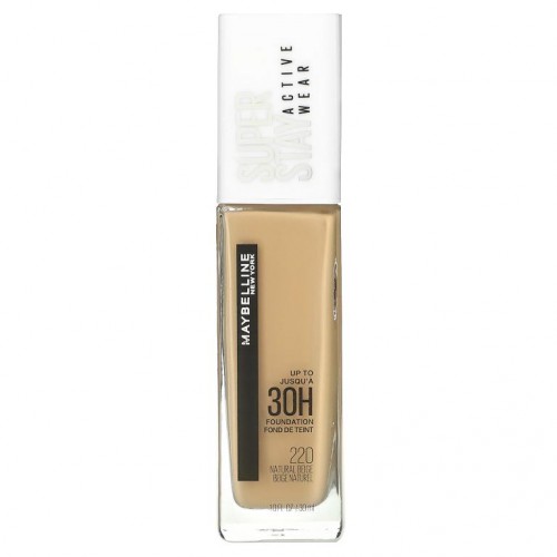Maybelline, 슈퍼 스테이, 풀 커버리지 파운데이션, 220 내추럴 베이지, 1fl oz(30ml)