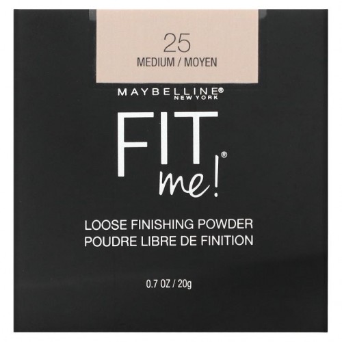 Maybelline, 핏 미, 루즈 피니싱 파우더, 25 미디엄, 0.7oz(20g)