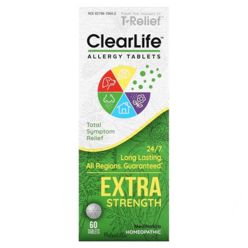 MediNatura, ClearLife 알레르기 정제, 엑스트라 스트렝스, 60정