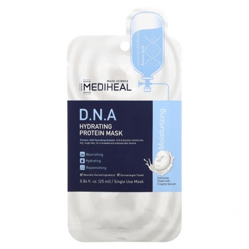Mediheal, D.N.A 하이드레이팅 프로틴 뷰티 마스크, 1매, 25ml(0.84fl oz)