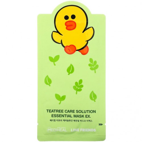 Mediheal, Line Friends, 티트리 케어 솔루션 에센셜 뷰티 마스크 EX, 시트 1개입, 24ml