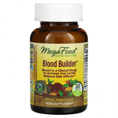 MegaFood, Blood Builder, 30정