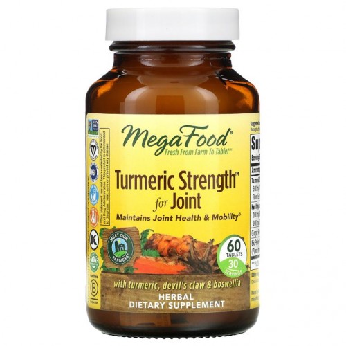 MegaFood, 관절 건강용 Tumeric Strength, 60정