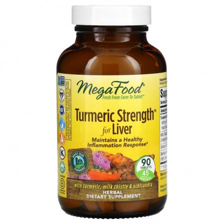 MegaFood, 간 건강용 Tumeric Strength, 90정