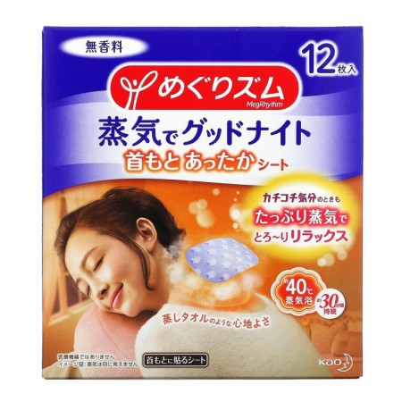 Megrhythm, Kao, Neck Warming Pad, Fragrance Free, 12 Sheets