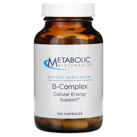 Metabolic Maintenance, B-컴플렉스, 인 첨가, 100 캡슐