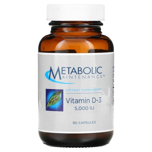 Metabolic Maintenance, 비타민 D-3, 5,000 IU, 90 캡슐