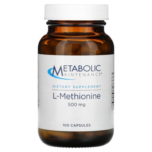 Metabolic Maintenance, L-Methionine, 500 mg, 100 Capsules