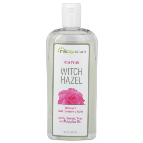 Mild By Nature, 위치하젤, 로즈 페탈, 알코올 무함유, 355ml(12fl oz)