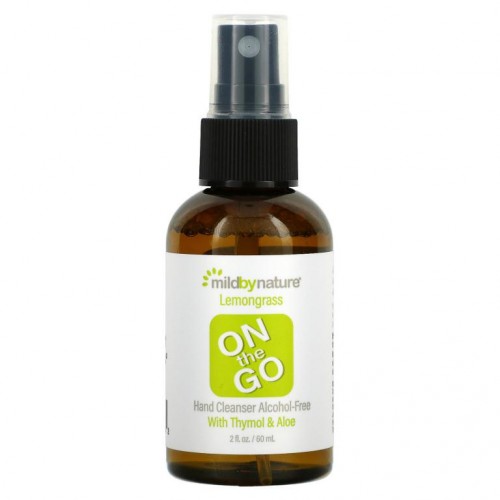 Mild By Nature, 휴대용 손 클렌저, 알코올 무함유, 레몬그라스, 60ml(2fl oz)