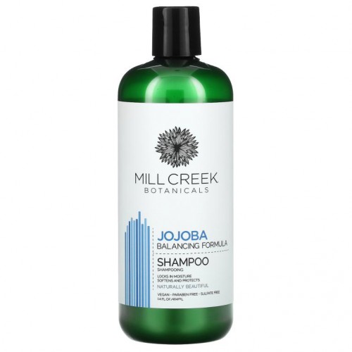 Mill Creek Botanicals, 호호바 샴푸, 밸런싱 포뮬라, 14 fl oz (414 ml)