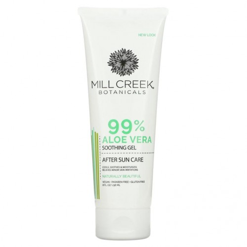Mill Creek Botanicals, 99% 알로에베라 수딩 젤, 236ml(8fl oz)