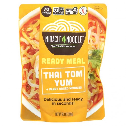 Miracle Noodle, 바로 먹을 수 있는 식사, 태국 똠얌꿍, 280g(9.9oz)