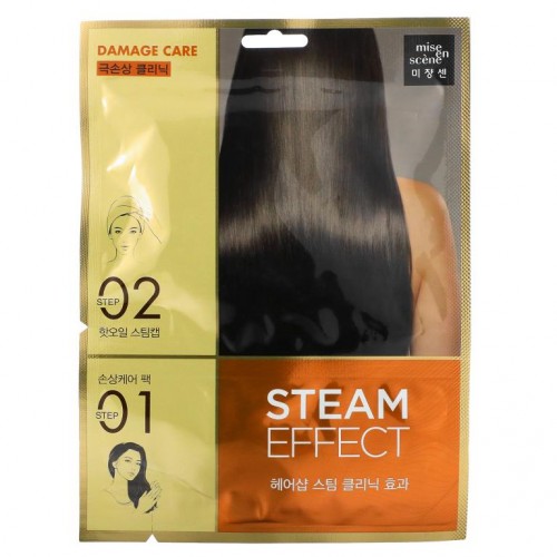Mise En Scene, Steam Effect Hair Pack, Damage Care, 1 Set