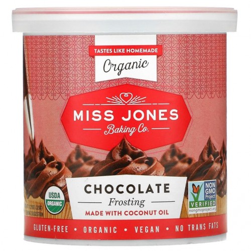 Miss Jones Baking Co, 유기농 프로스팅, 초콜릿 맛, 320g(11.29oz)