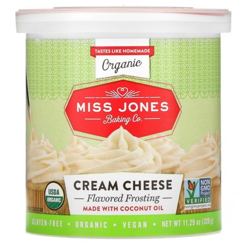 Miss Jones Baking Co, 유기농 프로스팅, 크림 치즈 맛, 320g(11.29oz)