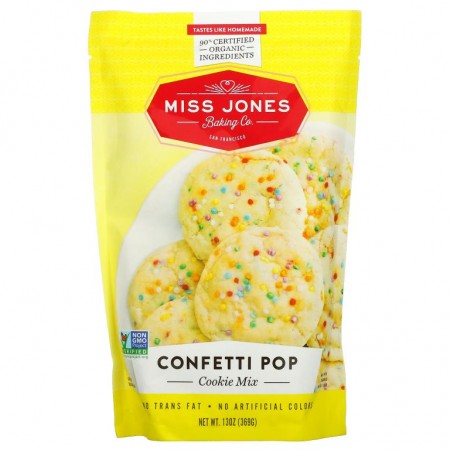 Miss Jones Baking Co, Confetti Pop Cookie Mix, 13 oz (369 g)