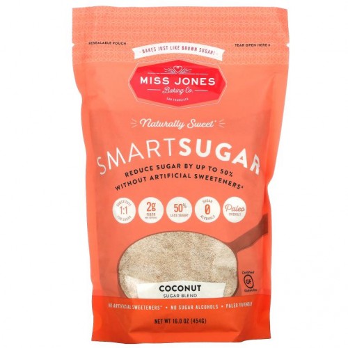 Miss Jones Baking Co, SmartSugar, Coconut Sugar Blend, 16 oz (454 g)