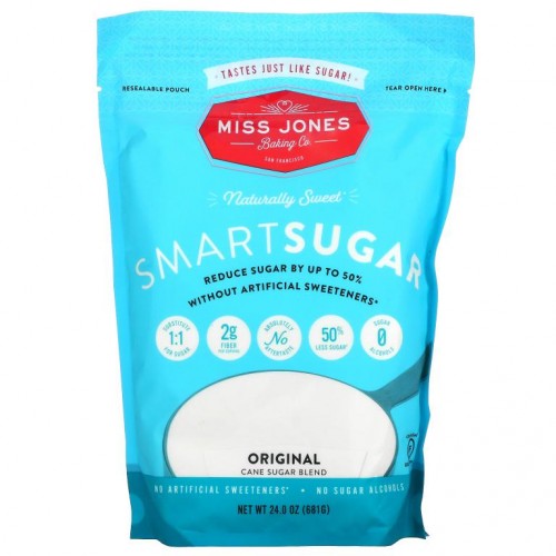 Miss Jones Baking Co, Smart Sugar, Original Cane Sugar Blend, 24 oz (681 g)