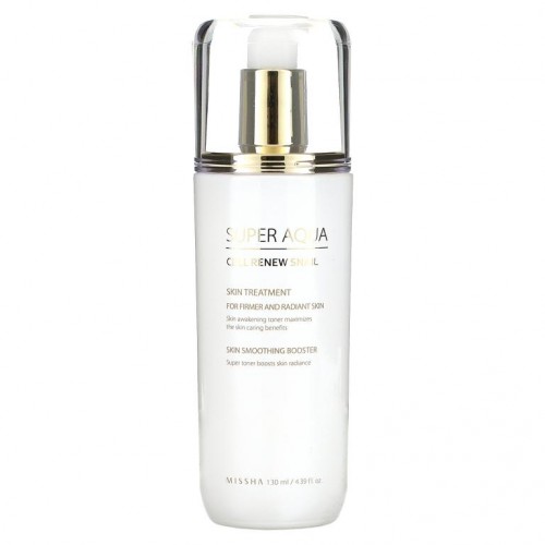 Missha, 수퍼 아쿠아, 셀 리뉴 스네일 스킨 트리트먼트, 130ml(4.39fl oz)