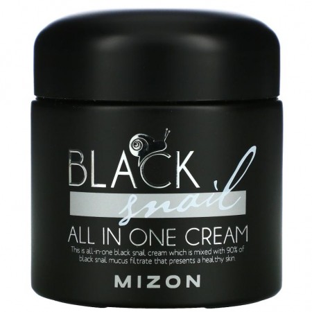 Mizon, 블랙 스네일, 올인원 크림, 75ml(2.53fl oz)