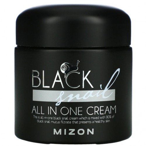 Mizon, 블랙 스네일, 올인원 크림, 75ml(2.53fl oz)