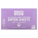 Molly's Suds, Dryer Sheets, Lavender, 120 Sheets