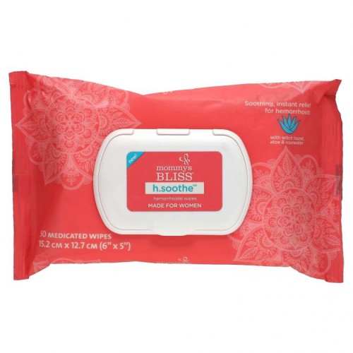 Mommy's Bliss, H.Soothe, Hemorrhoidal Wipes, For Women, 50 Medicated Wipes