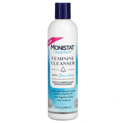 Monistat, 페미닌 클렌저, 붕소 함유, 향료 무함유, 296ml(10fl oz)