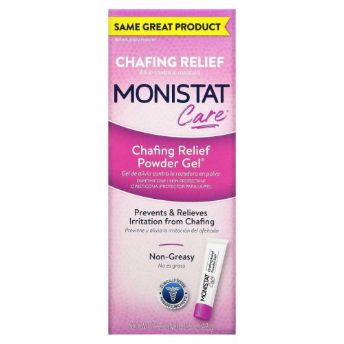 Monistat, 케어, 피부 마찰 완화 파우더 젤, 42g(1.5oz)