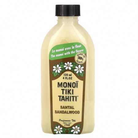 Monoi Tiare Tahiti, 모노이 티키 타히티(Monoi Tiki Tahiti), 샌들우드(Sandalwood), 4 fl oz (120 ml)