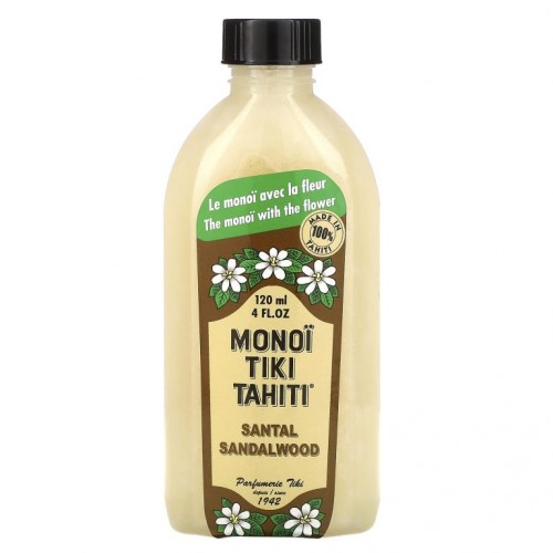 Monoi Tiare Tahiti, 모노이 티키 타히티(Monoi Tiki Tahiti), 샌들우드(Sandalwood), 4 fl oz (120 ml)