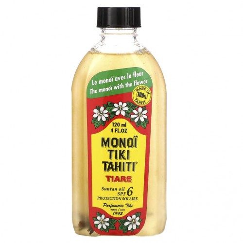 Monoi Tiare Tahiti, 선탠 오일 SPF 6 프로텍션 솔레르 , 4 fl oz (120 ml)