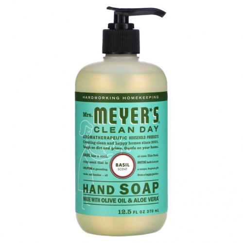 Mrs. Meyers Clean Day, 핸드 솝, 바질향, 370ml(12.5fl oz)