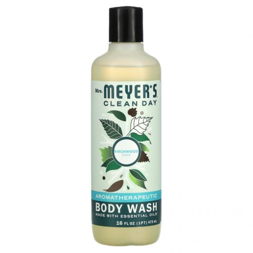 Mrs. Meyers Clean Day, Aromatherapeutic Body Wash, Birchwood, 16 fl oz (473 ml)