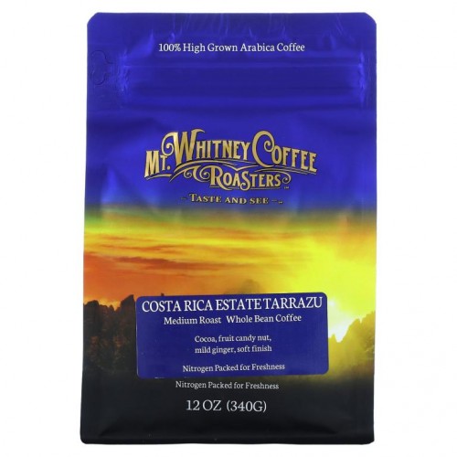 Mt. Whitney Coffee Roasters, 코스타리카 에스테이트 따라주, 원두커피, 미디엄 로스트, 340g(12oz)