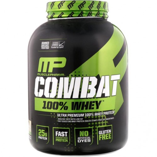 MusclePharm, Combat 100% Whey 프로틴, 바닐라, 2,269g(5lbs)