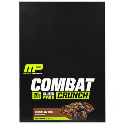 MusclePharm, Combat Crunch, 초콜릿 케이크, 12개입, 각 63g(2.22oz)