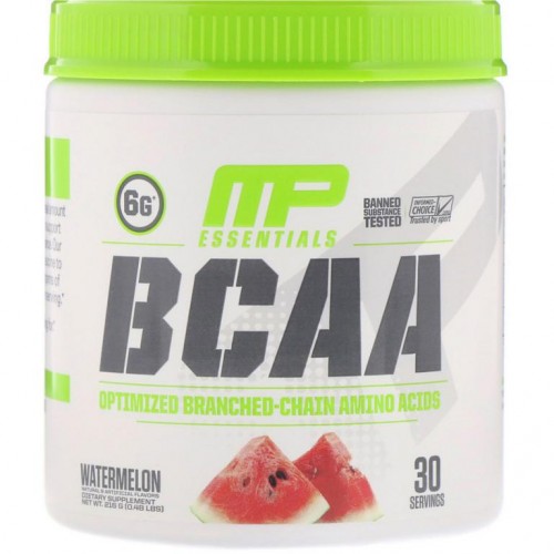 MusclePharm, Essentials, BCAA, 수박, 216g(0.48lbs)