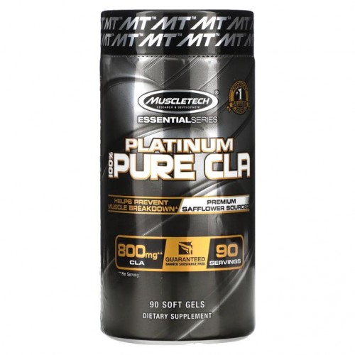 MuscleTech, 에센셜 시리즈, 플래티넘 100% 퓨어 CLA, 800mg, 소프트젤 캡슐 90정