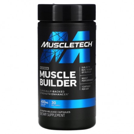MuscleTech, 플래티늄 머슬 빌더, 빠른 방출 캡슐 30정