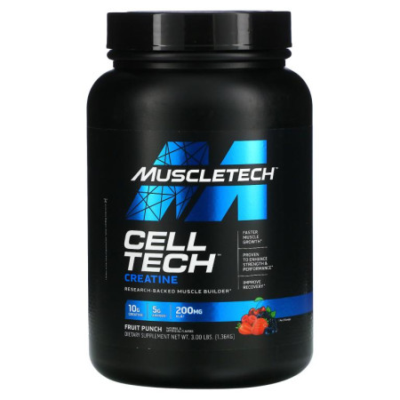 MuscleTech, 퍼포먼스 시리즈, CELL-TECH 크레아틴, 프루트펀치, 1.36kg(3lb)